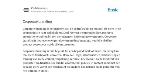 betekenis corporate.
